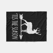 Couverture Polaire C'Est La Saison Drôle Chasse De Bow De Cerfs (Devant (Horizontal))