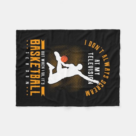 Couverture Polaire C'Est La Saison Du Basket (Devant (Horizontal))