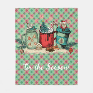Couverture Polaire 'C'Est La Saison Noël Plaid Gnome De Vacances