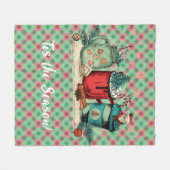 Couverture Polaire 'C'Est La Saison Noël Plaid Gnome De Vacances (Devant (Horizontal))