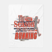 Couverture Polaire C'est la saison pour aller Courir Festive Noël (Devant)