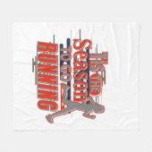 Couverture Polaire C'est la saison pour aller Courir Festive Noël (Devant (Horizontal))