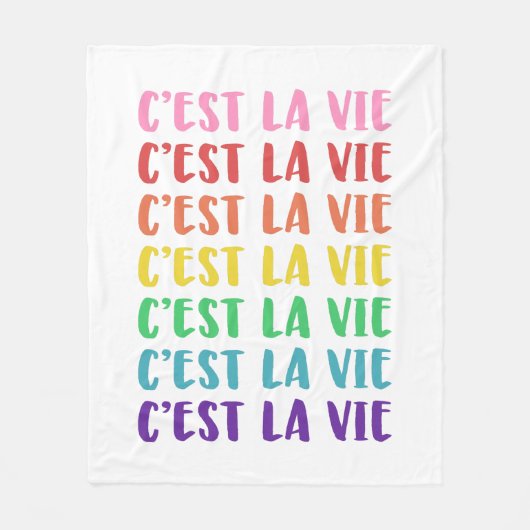 Couverture Polaire C'est La Vie French Dire en arc-en-ciel (Devant)