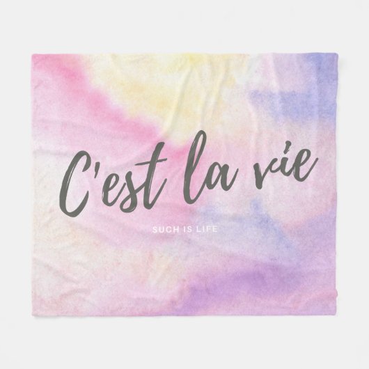 Couverture Polaire Cest La Vie "Telle est la vie" (Devant (Horizontal))