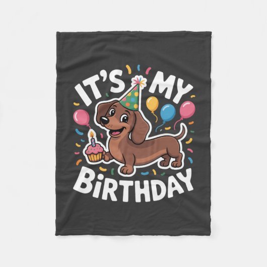 Couverture Polaire C'est l'anniversaire de mon teckel (Devant)