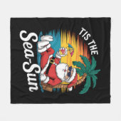 Couverture Polaire C'Est Le Sea Sun Père Noël Beach Noël En Juy (Devant (Horizontal))