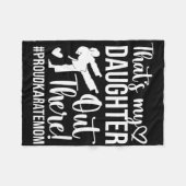 Couverture Polaire C'est ma fille Fier Karate Maman Karate Maman Mère (Devant (Horizontal))