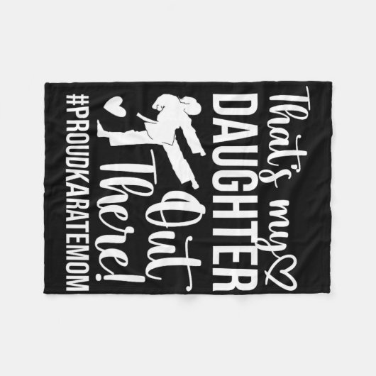 Couverture Polaire C'est ma fille Fier Karate Maman Karate Maman Mère (Devant (Horizontal))