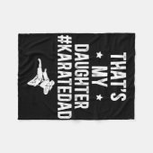 Couverture Polaire C'est ma fille Karate Papa Karate Père (Devant (Horizontal))