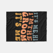 Couverture Polaire C'Est Moi Salut Im Groom C'Est Me Retro Hommes Mar (Devant (Horizontal))