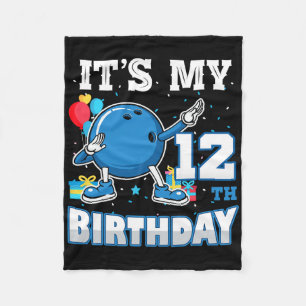Couverture Polaire C'est mon 12e anniversaire Dabbing Bowling 12 ans