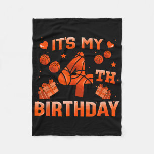 Couverture Polaire C'est mon 4e anniversaire Bysketbyll Boys Kids Gir