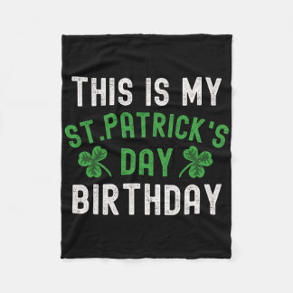 Couverture Polaire C'est mon anniversaire de la Saint-Patrick Shamroc