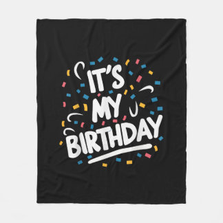 Couverture Polaire C'est mon anniversaire pour les garçons les filles