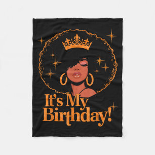 Couverture Polaire C'est mon anniversaire Reine Afro-Américaine Afro
