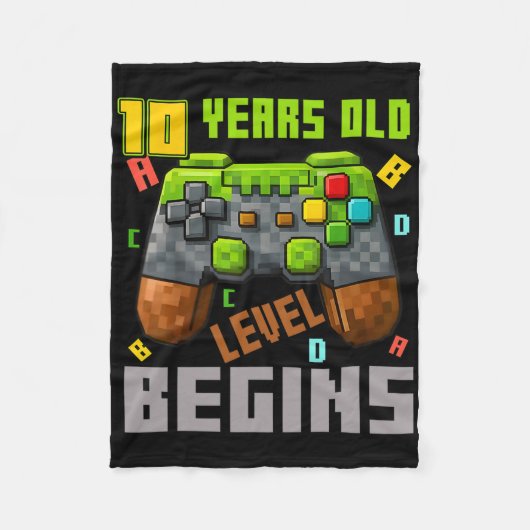 Couverture Polaire C'est mon contrôleur de jeu pixelisé pour mon 10e  (Devant)