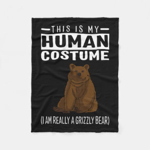Couverture Polaire C'est mon costume humain Je suis vraiment un ours 
