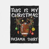 Couverture Polaire C'Est Mon Jour De Noël Pyjama Chemise Football Noë (Devant)