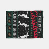 Couverture Polaire C'est mon pull de Noël moche de golf de disque en (Devant (Horizontal))