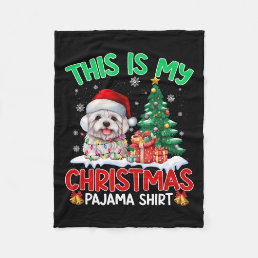 Couverture Polaire C'Est Mon Pyjama De Noël Amoureux de les chiens Ma (Devant)