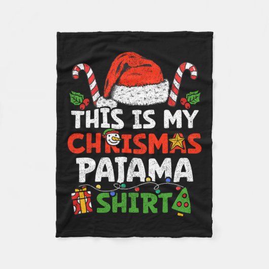 Couverture Polaire C'Est Mon Pyjama De Noël Drôle Les Hommes De Noël (Devant)