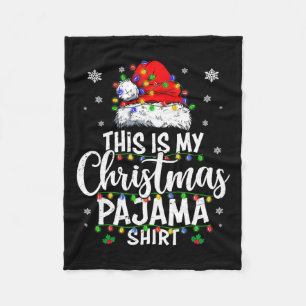 Couverture Polaire C'est mon pyjama de noël éclairant les hommes les