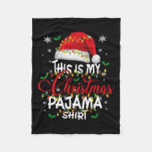 Couverture Polaire C'Est Mon Pyjama De Noël Feux Hommes Femmes Enfant (Devant)