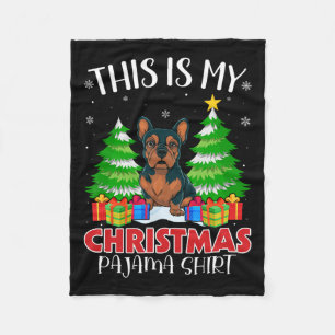 Couverture Polaire C'Est Mon Pyjama Frenchie Chien Xmas Pjs De Noël