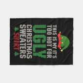Couverture Polaire C'est mon trop chaud pour un pull de Noël moche (Devant (Horizontal))