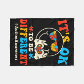 Couverture Polaire C'Est Ok Pour Différents Autistes Super Sourire Fa (Devant (Horizontal))