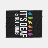 Couverture Polaire C'est Sourds pas Dumb  (Devant (Horizontal))