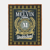 Couverture Polaire C'est une Melvin que vous ne pouviez pas comprendr (Devant)