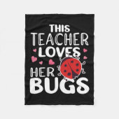 Couverture Polaire Cet Enseignant Aime Ses Bugs - Ladybug Bugs Pour W (Devant)