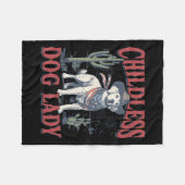 Couverture Polaire Cette Dame De Chien Sans Enfant Vote Kamala Harris (Devant (Horizontal))