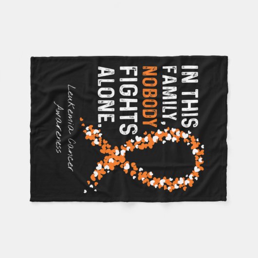 Couverture Polaire Cette Famille Personne ne combat seul Leucémie Can (Devant (Horizontal))