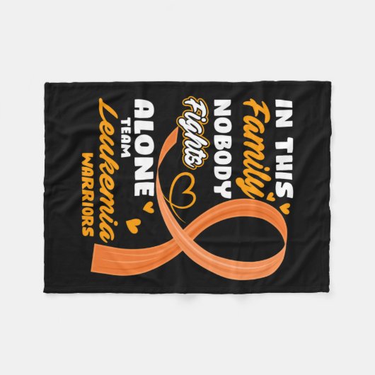 Couverture Polaire Cette Famille Personne ne combat seul Team Leukemi (Devant (Horizontal))