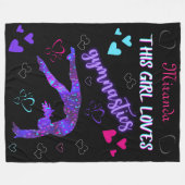 Couverture Polaire Cette Fille Aime La Gymnastique (Devant (Horizontal))