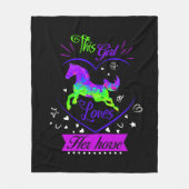 Couverture Polaire Cette Fille Aime Son Cheval Violet (Devant)