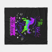 Couverture Polaire Cette Fille Aime Son Cheval Violet (Devant (Horizontal))