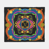 Couverture Polaire Chaîne baroque d'or : Motif élégant. (Devant (Horizontal))