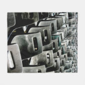 Couverture Polaire Chaises gris monochromatique (Devant (Horizontal))