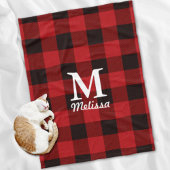 Couverture Polaire chalet Noël Plaid de bison rouge bison