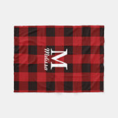 Couverture Polaire chalet Noël Plaid de bison rouge bison (Devant (Horizontal))
