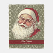 Couverture Polaire Chaleureuse Père Noël Fleece Blanche pour Noël amu (Devant)