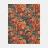 Couverture Polaire Chaleureux Feuilles rustiques d'aquarelle - Boho e (Devant)