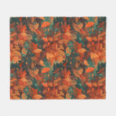 Couverture Polaire Chaleureux Feuilles rustiques d'aquarelle - Boho e (Devant (Horizontal))