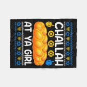 Couverture Polaire Challah At Ya Girl Jewish Hanukkah Fun  (Devant (Horizontal))