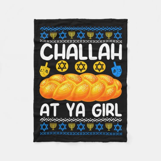 Couverture Polaire Challah At Ya Girl Jewish Hanukkah Fun  (Devant)