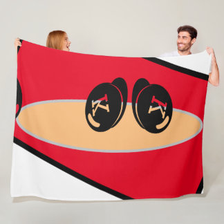 Couverture Polaire Chambre bébéCUTE_RED_WHITE_BLACK_ RMDESIGNFLO55