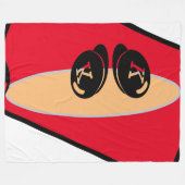 Couverture Polaire Chambre bébéCUTE_RED_WHITE_BLACK_ RMDESIGNFLO55 (Devant (Horizontal))